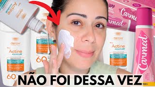 TESTEI o NOVO PROTETOR ACTINE AQUAFLUID  CARMED GLOSS BFF  Comprinhas de Farmácia [upl. by Aihsemot]