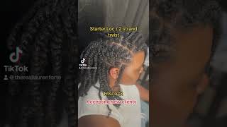 2 strand twist starter Locs starterlocs locs fypシ [upl. by Eseerahs]