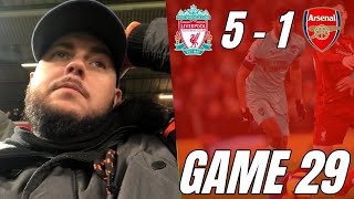 Liverpool 5 vs 1 Arsenal  Kroenke Get Your Cheque Book Out  Matchday Vlog [upl. by Rivi]