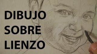 DIBUJO DE RETRATO SOBRE LIENZO [upl. by Cole]