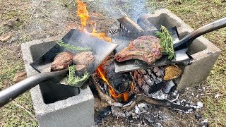 Cooking Steak On A Shovel [upl. by Attiuqram366]