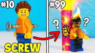 100 Ways To DESTROY a LEGO Minifigure [upl. by Noitsirhc]