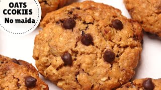 Healthy Oats Cookies With No Maida No Butter No Eggs  Oatmeal Cookies With Chocolate Chips [upl. by Egni]