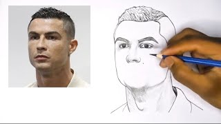 How to Draw Ronaldo  How to Draw Ronaldo Realistic  Ronaldo Drawing  moradart ArtisanBD [upl. by Gesner]