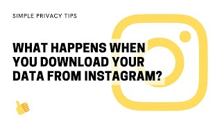 What Happens When You Download Your Data From Instagram [upl. by Torbart]