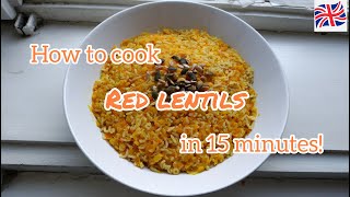 How to cook RED LENTILS in 15 minutes👩‍🍳🌱The Vegan Ballerina [upl. by Mafalda]