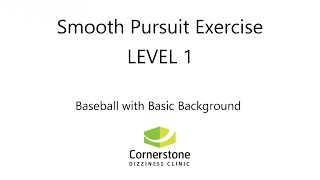 Vestibular amp Concussion Exercise – Smooth Pursuit Level 01 [upl. by Itnuahsa]