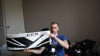 How To Strap on Your Hockey Goalie Pads [upl. by Noirod]