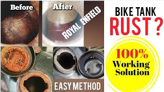 Solved Remove RUST from fuel tank  No ElectrolysisDIYRoyal Enfield Tank Rescueroyalenfield [upl. by Naara]