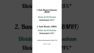 Berapa Dividen 4 Bank Besar Ini [upl. by Rebekah]