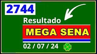 Mega sena 2744  Resultado da Mega Sena Concurso 2744 [upl. by Landri]