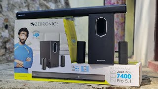 Zebronics ZEB Jukebar 7400 Pro 51 Soundbar  UNBOXING REVIEW  180W  BEST SOUNDBAR UNDER 10K [upl. by Lamont]