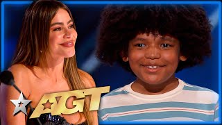 9 Year Old Performs Incredible Original Song on Americas Got Talent 2024 [upl. by Dnomde]