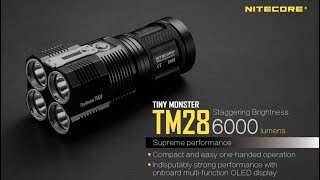 smallest 6000 lumen flashlight I have ever seen  Nitecore TM28 Tiny Monster [upl. by Eylsel]