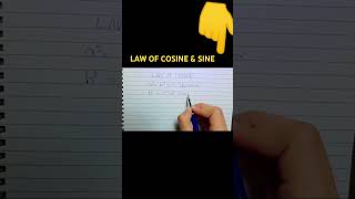 LAW OF COSINES AND SINE shorts shortvideo maths mathematics trignometry [upl. by Seiuqram]