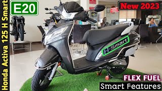 2023 Honda Activa 125 H Smart Review  E20 Flex Fuel  BS6ll Updates  Features Price amp Mileage [upl. by Leviralc]