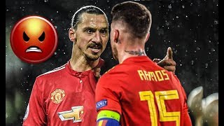 Sergio Ramos vs Zlatan Irbahimovic Crazy Fights ● FoulstacklesRed cards amp Bad Boy moments [upl. by Oirogerg348]