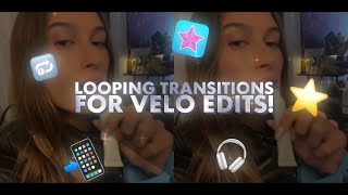 LOOP TRANSITIONS FOR YOUR VELOCITY EDITS 🔂  VIDEO STAR QR CODES [upl. by Ybrek]