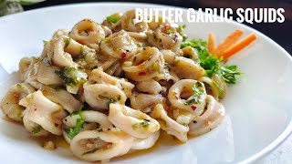 Butter Garlic Squids  Easy and delicious Squids recipe  Restaurant Style Butter Garlic  calamari [upl. by Seidule]