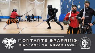 Zweihander  Montante Greatsword Sparring  Nick AHF vs Jordan AOS [upl. by Gronseth820]