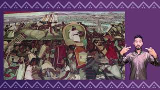 Visita guiada virtual Mural México Tenochtitlan visto desde el mercado de Tlatelolco 1945 LSM [upl. by Olrac]