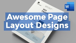 Make Awesome Page Layout Designs in Microsoft Word [upl. by Harshman]