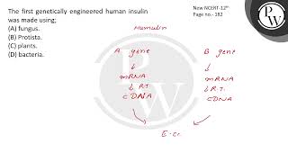 The first genetically engineered human insulin was made using [upl. by Airoled988]