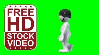 Free Stock Videos – animated cartoon character general style wearing M40 helmet wehrmacht [upl. by Pernell]