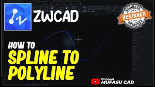 ZWCAD How To Spline To Polyline [upl. by Sakul742]