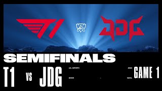 JDG vs T1  Game 1  SEMIFINALS Stage  2023 Worlds  JDG Intel Esports Club vs T1 2023 [upl. by Philipps840]