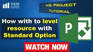 How to level Resource with Standard options in MS Project [upl. by Alilad]