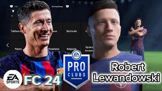 Robert Lewandowski EA FC 24Pro Clubs Face CreationFifa 24Clubes ProLookalike [upl. by Decima448]