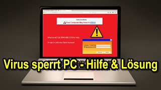 PC plötzlich gesperrt durch Virus HILFE amp LÖSUNG  Microsoft Bundespolizei Trojaner – Was tun [upl. by Sufur516]