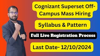 Cognizant Off Campus Mass Hiring Syllabus amp Pattern Last Date Full Detail [upl. by Eilrac]