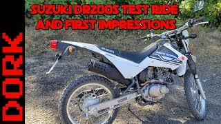 Suzuki DR200S Review Test Ride and First Impressions  Suzuki DR200S vs Honda CRF250L [upl. by Aidualc]