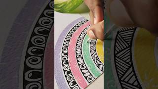 Draw an easy mandala with me 🎨🌈 art shorts colors drawing pastel [upl. by Lorak]