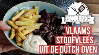 Vlaams Stoofvlees uit de Dutch Oven  BBQ Junkie [upl. by Rebmac684]