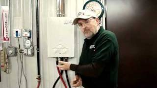 EZ tankless model 101 outdoor water heater  Initial setup and installation [upl. by Emylee]