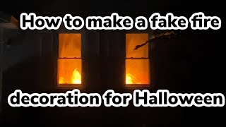 Halloween fake window fire How To [upl. by Lister]