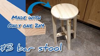 Making A 3 bar stool from a 2x4  woodworking  diy gift ideas [upl. by Hosbein]