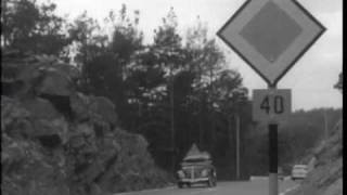 Åpning av ny motorvei mellom Kristiansand og Lillesand 1960 [upl. by Akselav]