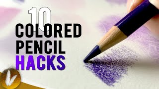 Colored Pencil Drawing Hacks  10 Tools and Tips [upl. by Hutton]