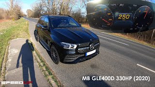 MERCEDES GLE 400 d AMG 330HP 2021  ACCELERATION amp TOP SPEED TEST  0100  0200  100200  DRAGY [upl. by Osrick]