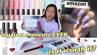 Testing Gel Nail Polish Starter Kit from Amazon Gellen [upl. by Peadar48]