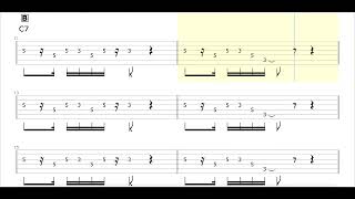 Cissy Strut  Guitar TAB with backing track [upl. by Nner]