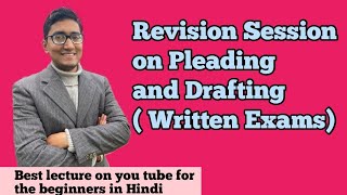 Revision session of Pleading Drafting and Conveyancing Demo Lecture ccsu hpu pleading drafting [upl. by Leandro]