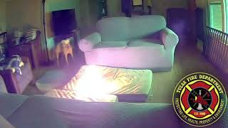 Dog starts a house fire in Tulsa Oklahoma after chewing through a portable lithiumion battery [upl. by Eido]