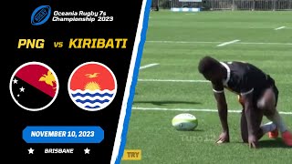 Papua New Guinea vs Kiribati ▷ Oceania Rugby 7s Championship 2023 Highlights [upl. by Iffar]