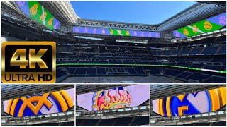 LOS NUEVOS GRAFISMOS del VIDEOMARCADOR 360 en 4K 🤤 Obras Santiago Bernabéu 🚧 [upl. by Assil305]