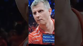 Very Big mistake for Polish Eagle on checkout 143 Europen Darts Leverkusen [upl. by Tobe]